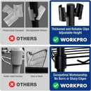 WORKPRO STORAGE SHELVES 4 TIER METAL SHELVING UNIT GARAGE WIRE RACK - BLACK - Like New