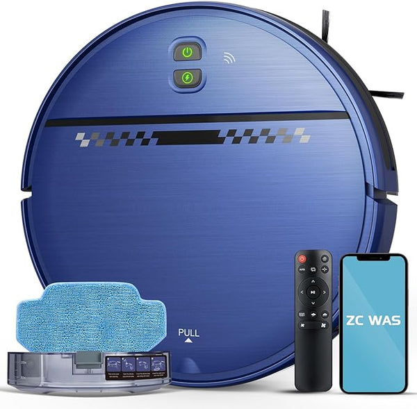 ZC WAS Robot Vacuum 2 in 1 Mop Combo APP Voice and Remote - Scratch & Dent