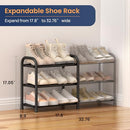 ENJOYBASICS 3 TIER METAL SMALL SHOES SHELF, XJEB0004, BLACK - Like New