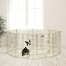 MIDWEST HOMES FOR PETS FOLDABLE METAL EXERCISE PEN PLAYPEN GOLD ZINC - GOLD - Like New