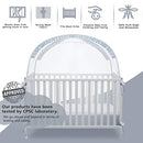 L RUNNZER Baby Crib Tent, Breathable Pop Up Canopy Auto-Lock Zipper - B08NJGZQZM - Like New