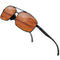 VIYSIOO WOMEN MEN SUNGLASSES TRENDY SQUARE RETRO MIRRORED BROWN/BLACK - BLACK - Like New