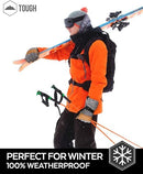TOUGH OUTDOORS SKI & SNOW GLOVES - COLD WEATHER WATERPROOF - SMALL - GRAY/BROWN - Like New