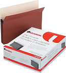 UNIVERSAL 15262 5 1/4" EXPANSION FILE POCKETS STRAIGHT TAB LETTER, BROWN - Like New