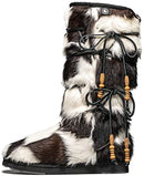 AU&MU AUMU Women Sheepskin Fur Wooden Bead String Stylish Winter Snow Boots 11 - Like New