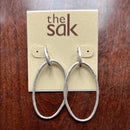 THE SAK DANGLE HOOP EARRINGS - SILVER - Like New