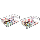 B0FP44R7N8 Hanging Under Shelf Metal Storage Basket Set of 2 - Brand New