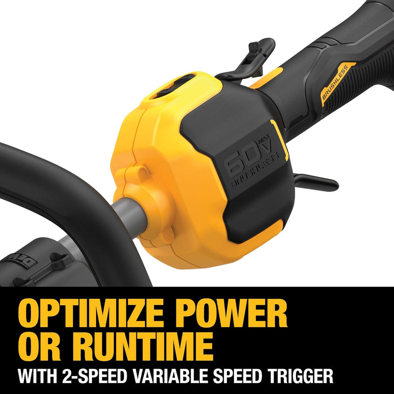 DEWALT 60V Cordless String Trimmer and Lawn Edger Kit DCST972X1 - Yellow/Black - Like New