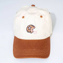 FRASIER STERLING FOOTBALL HELMET HAT COTTON ADJUSTABLE BASEBALL HAT, CREAM/BROWN - Like New