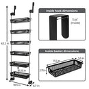 SMART DESIGN OVER-THE-DOOR ORGANIZER FOR STORAGE - BLACK - Brand New