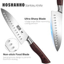SANTOKU KNIFE 7 INCH PROFESSIONAL HIGH CARBON STAINLESS STEEL KITCHEN - SILVER - Like New
