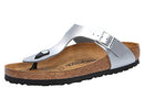 1003674 BIRKENSTOCK WOMENS'S GIZEH SIZE 6, SILVER New