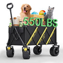 GOGCAMP WAGONS CARTS FOLDABLE COLLAPSIBLE WAGON FOLDABLE WAGON - BLACK/YELLOW - Like New