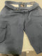 BLUE ICE MEN'S SLIM FIT STRETCH BELTED CARGO SHORTS - SIZE: MEN 42 - NAVY - Brand New