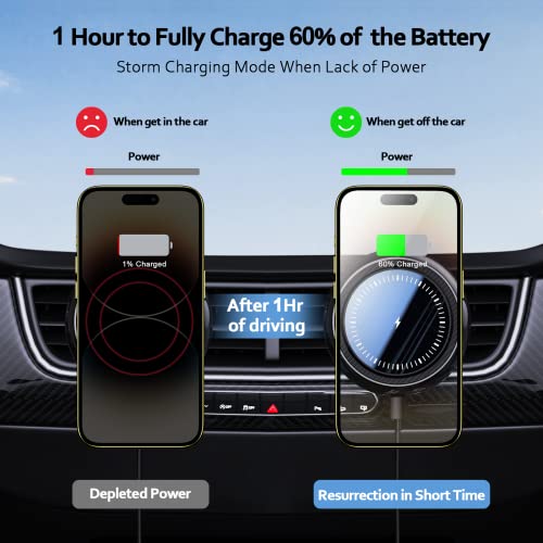 UCOMX MAGNETIC CAR MOUNT CHARGER 15W BULLET SPEED CHARGING MOUNT - BLACK - Like New