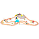 B. TOYS WOOD & WHEELS TRAIN SET- 47PC WOODEN TRAIN TRACKS ACCESSORIES BX1792Z - Like New