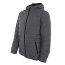 IZOD MEN'S PACKABLE PUFFER JACKET IZ293X - SIZE: MEN L - IRON GATE - Brand New