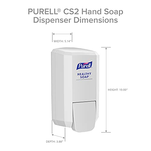 PURELL MANUAL HAND SOAP DISPENSER,  FOR 1000 ML, REFILLS (PACK OF 1) - WHITE - Like New