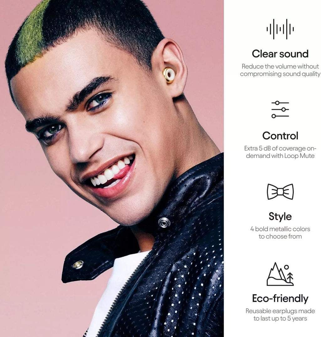 LOOP EXPERIENCE PLUS EARPLUGS HIGH FIDELITY HEARING PROTECTION - GOLD ...