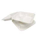 EDHL-81 Empress Earth Bagasse Hinged Container Molded Fiber X0043C88YR - White - Brand New