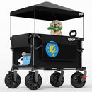 Portal 350L Collapsible Wagon Cart with Removable Canopy, 270LB Cart-Black - Like New