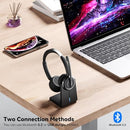 SKYCOMET WIRELESS HEADSET WITH MIC, WORK, BLUETOOTH HEADSET, AI NOISE CANCELING - Like New