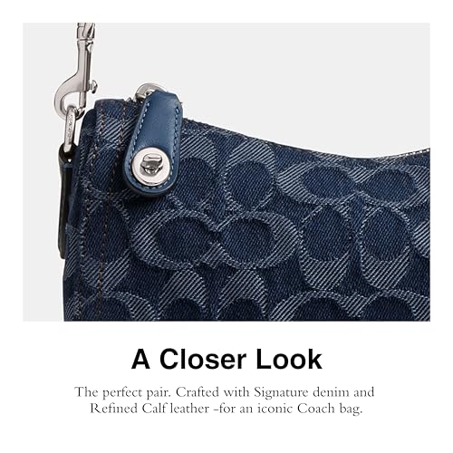 Coach Swinger Bag 20 in Signature Denim, LH/Deep Blue Multi - Brand New