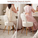 ZYKZYK Small Vanity Stool Chair with Storage Folding Back Round Ottoman - Brand New