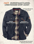 Legendary Whitetails Journeyman Shirt Jacket Flannel Lined Shacket - Navy - S - Like New