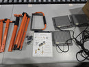 31000LM LED WORK LIGHTS WITH TRIPOD STAND PORTABLE 3 HEAD WORK LIGHTS - ORANGE - Like New