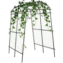 FOLLOOK GARDEN ARCH TRELLIS CLIMBING NON-WOVEN FABRIC 7.8FT TALL PE-COATED BLACK - Like New