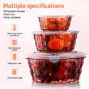 Lallisa 9 Pieces Salad Bowls with Lids Set Plastic Salad Mixing Lunch Container - Brand New