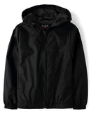 The Children's Place boys Uniform Windbreaker Jacket, Black, Large - Brand New