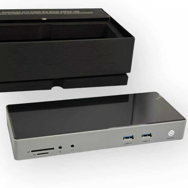 IVIIN THUNDERBOLT 4 DOCKING STATION DUAL MONITOR 4K OR SINGLE 8K@60HZ - SILVER - Like New