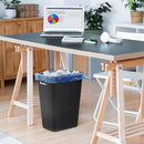 PLASTIC PRINCE 10 GALLON TRASH CAN BLACK WASTE BASKET FOR BATHROOM KITCHEN - Like New