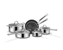 SNOWCLAD POTS AND PANS SET NON STICK 10 PCS HYBRID STAINLESS STEEL COOKWARE SET - Like New