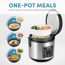 AROMA Digital Rice Cooker, Steamer, Multicooker, 2 Qt, ARC-914SBD - Silver - Like New