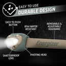 ENERGIZER LED HEADLAMP PRO (2-PACK), IPX4 WATER RESISTANT - GREEN/TAN - Like New