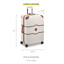 DELSY PARIS CHATELET AIR 2.0 LUGGAGE SPINNER WHEELS CHECKED 28" 1PC - BROWN - Brand New