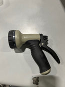 GENERIC EXPANDABLE GARDEN HOSE WITH WALL HOOK, 100FT - BLACK/GRAY - Like New