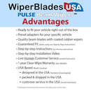 Wiper Blades Set 1yr warranty compatible Acura TLX 2018 Wipers Set of 2 - Brand New