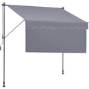 VEVOR MANUAL RETRACTABLE AWNING 78" PATIO AWNING 39" SUN SHADE SDA200120 - GRAY - Like New