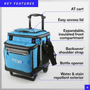 5-21580-30-0E Arctic Zone Titan Deep Freeze Wheeled Cooler Process Blue - Like New