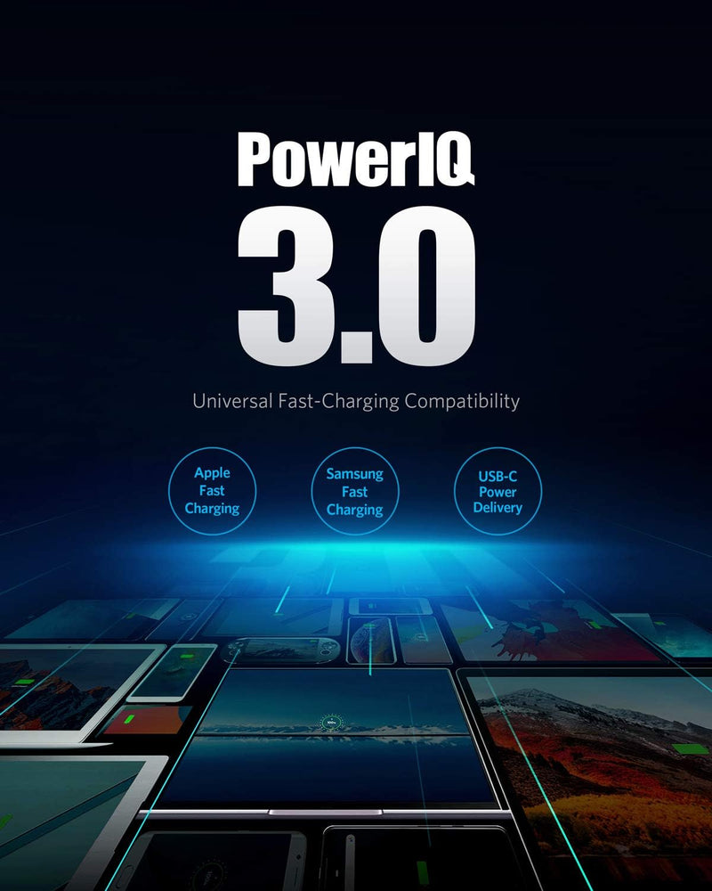 ANKER USB C Charger, 60W Power Delivery Fast Charger [PIQ 3.0 & GaN] - Black - Like New