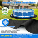 ABIMARS THICKER POOL LINER PAD ABOVE GROUND SWIMMING POOLS 27 FOOT MATS BLACK - Brand New