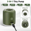TRAVERSE NANO INFLATABLE PUMP WITH BUILT-IN LANTERN & MAGNETIC DESIGN - GREEN - Brand New