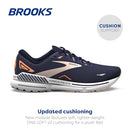 Brooks Women’s Adrenaline GTS 23 Supportive Running Shoe PEACOAT TANGERINE PEACH - Like New