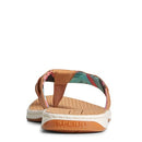 SPERRY WOMEN'S SEAFISH FLIP FLOP SANDALS - SIZE 8.5 - TAN CORAL FLORAL - Like New