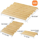 AMBIRD BAMBOO SPICE DRAWER ORGANIZER WITH NON-SLIP MAT,4 TIER, 2 SET JAR, BROWN - Brand New