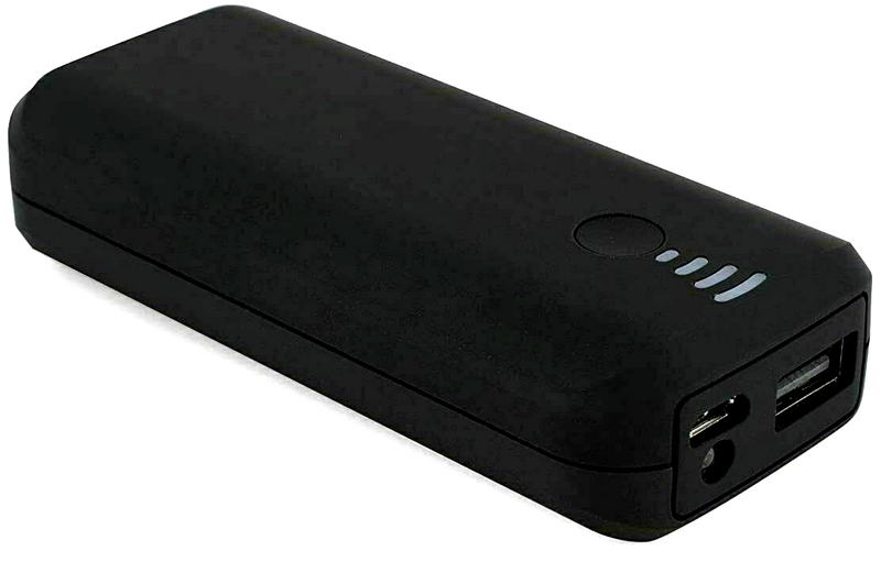 TYLT Portable Power Bank, Rechargeable Battery Pack w Light 5200mAh - BLACK Like New